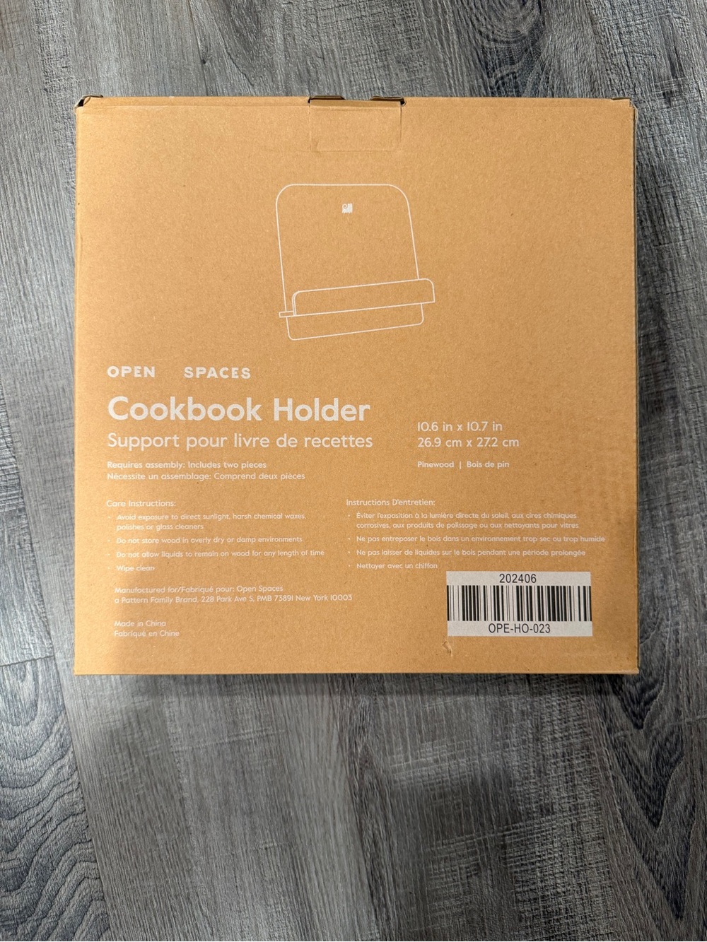 Open Spaces Pinewood Cookbook Holder - BNIB! - Picture 3 of 3